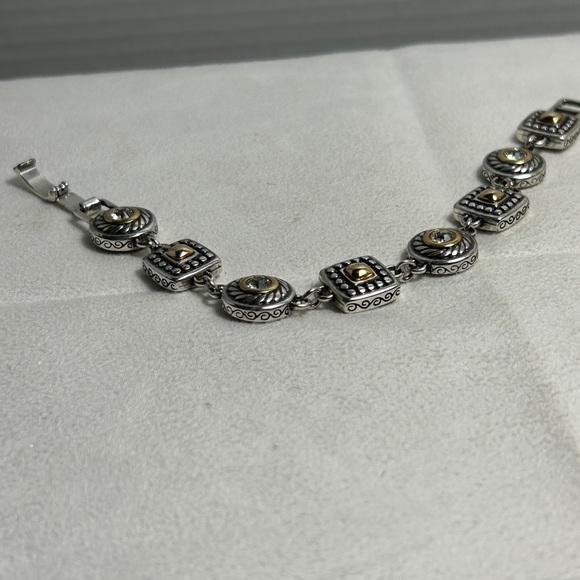 Brighton Heiress Bracelet Two-tone Silver Plated 8" Adjustable - Picture 5 of 8